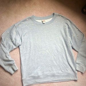 Mossimo grey sweatshirt with pearls